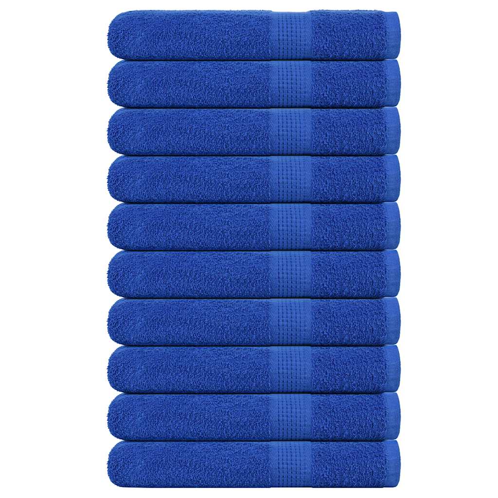 Toallas Vidaxl 10 pcs 100x200 cm 360 g m² 100% de algodón azul