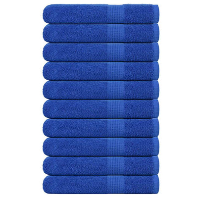 Toallas Vidaxl 10 pcs 100x200 cm 360 g m² 100% de algodón azul