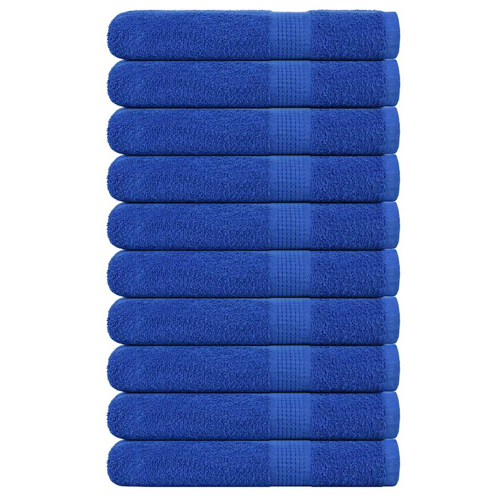 Asciugamani Vidaxl 10 pezzi 100x200 cm 360 g m² 100% blu cotone