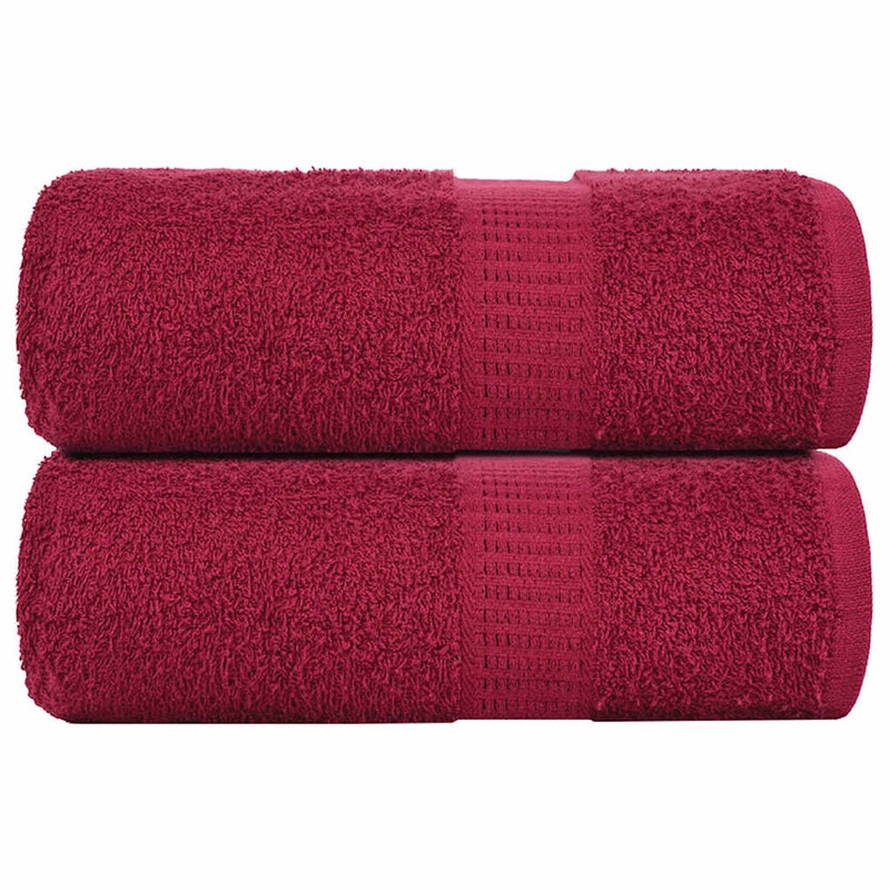 VIDAXL SALATURA DI SAPAGGIO 2 ST 30x30 cm 360 g m² 100% di cotone borgogna rosso