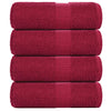 VIDAXL SALOPE SAPAGE 4 PC 30x30 cm 360 g m² 100% di cotone Burgundy rosso