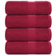VIDAXL SALOPE SAPAGE 4 PC 30x30 cm 360 g m² 100% di cotone Burgundy rosso