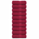 Toallitas invitadas de Vidaxl 10 pcs 30x50 cm 360 g m² 100% algodón de algodón rojo