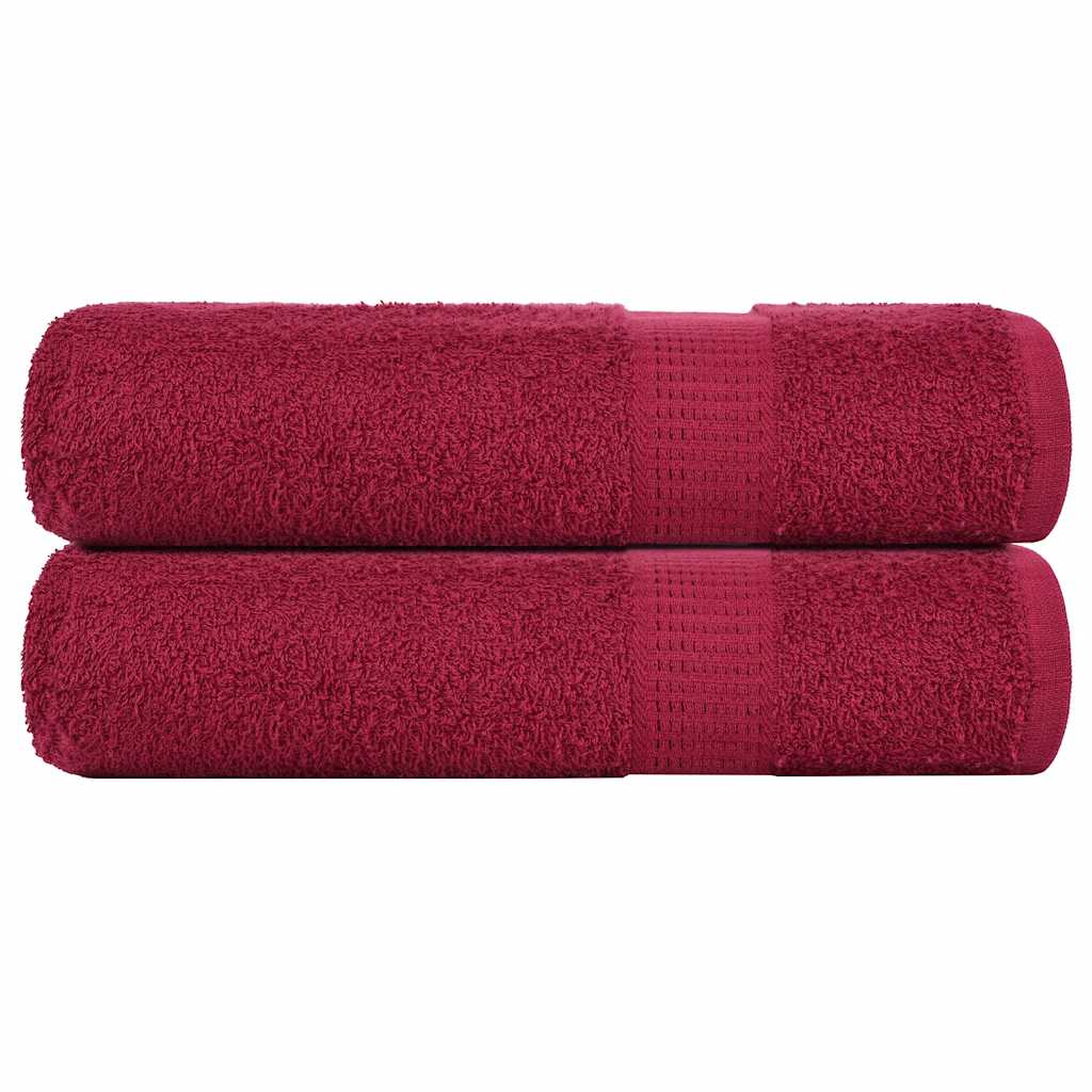 Asciugamani Vidaxl 2 ST 50x100 cm 360 g m² 100% di cotone borgogna rosso