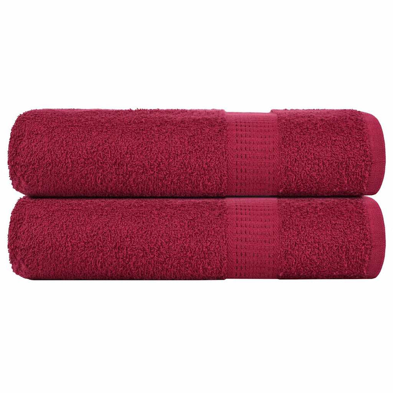 Asciugamani Vidaxl 2 ST 50x100 cm 360 g m² 100% di cotone borgogna rosso
