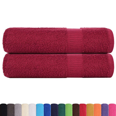 Asciugamani Vidaxl 2 ST 50x100 cm 360 g m² 100% di cotone borgogna rosso
