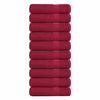 Vidaxl Asciugamani per doccia 10st 70x140 cm 360 g m² 100% di cotone Borgogna rosso