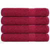 Asciugamani di sauna Vidaxl 4 ST 80x200 cm 360 g m² 100% di cotone borgogna rosso