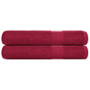Asciugamani Vidaxl 2 ST 100x200 cm 360 g m² 100% di cotone bordeaux rosso