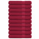 Asciugamani vidaxl 10 pezzi 100x200 cm 360 g m² 100% di cotone borgogna rosso