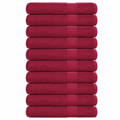 Vidaxl handdoeken frogn 10 st 100x200 cm 360 g m² bordeaux