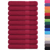 Asciugamani vidaxl 10 pezzi 100x200 cm 360 g m² 100% di cotone borgogna rosso