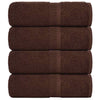 VIDAXL SALUPE DI SPAINS 4 ST 30x30 cm 360 g m² 100% di cotone marrone