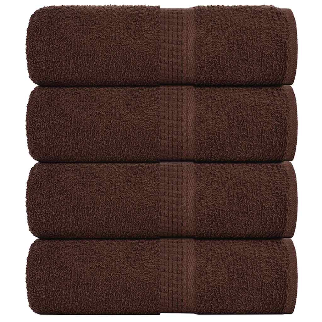 VIDAXL SALUPE DI SPAINS 4 ST 30x30 cm 360 g m² 100% di cotone marrone