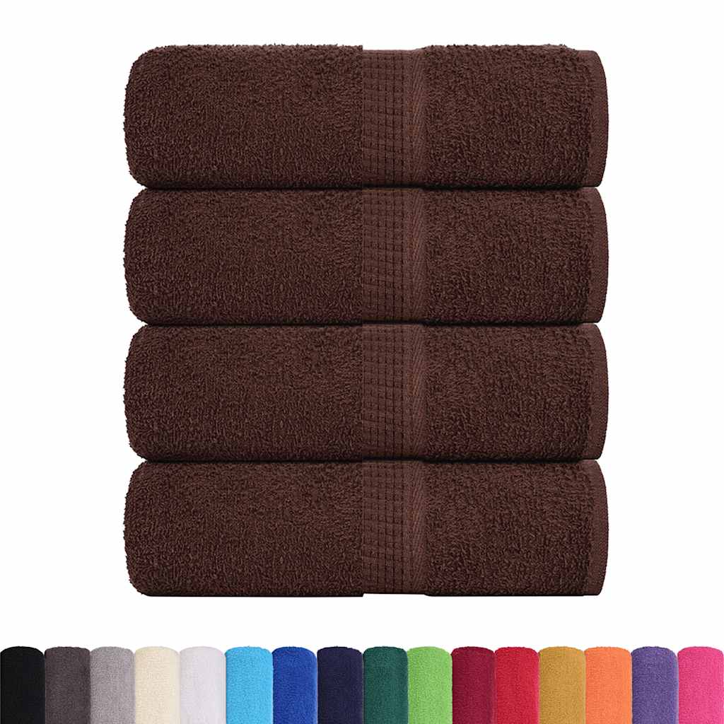 VIDAXL SALUPE DI SPAINS 4 ST 30x30 cm 360 g m² 100% di cotone marrone