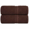 Vidaxl Guest Wipes 2 St 30x50 cm 360 g m² 100% di cotone marrone