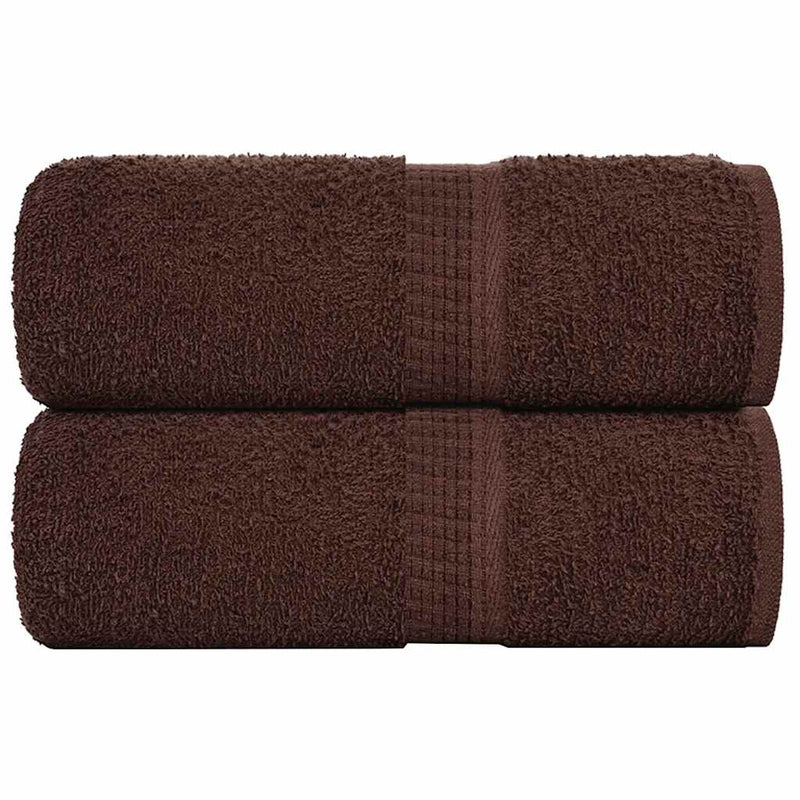 Vidaxl Guest Wipes 2 St 30x50 cm 360 g m² 100% di cotone marrone