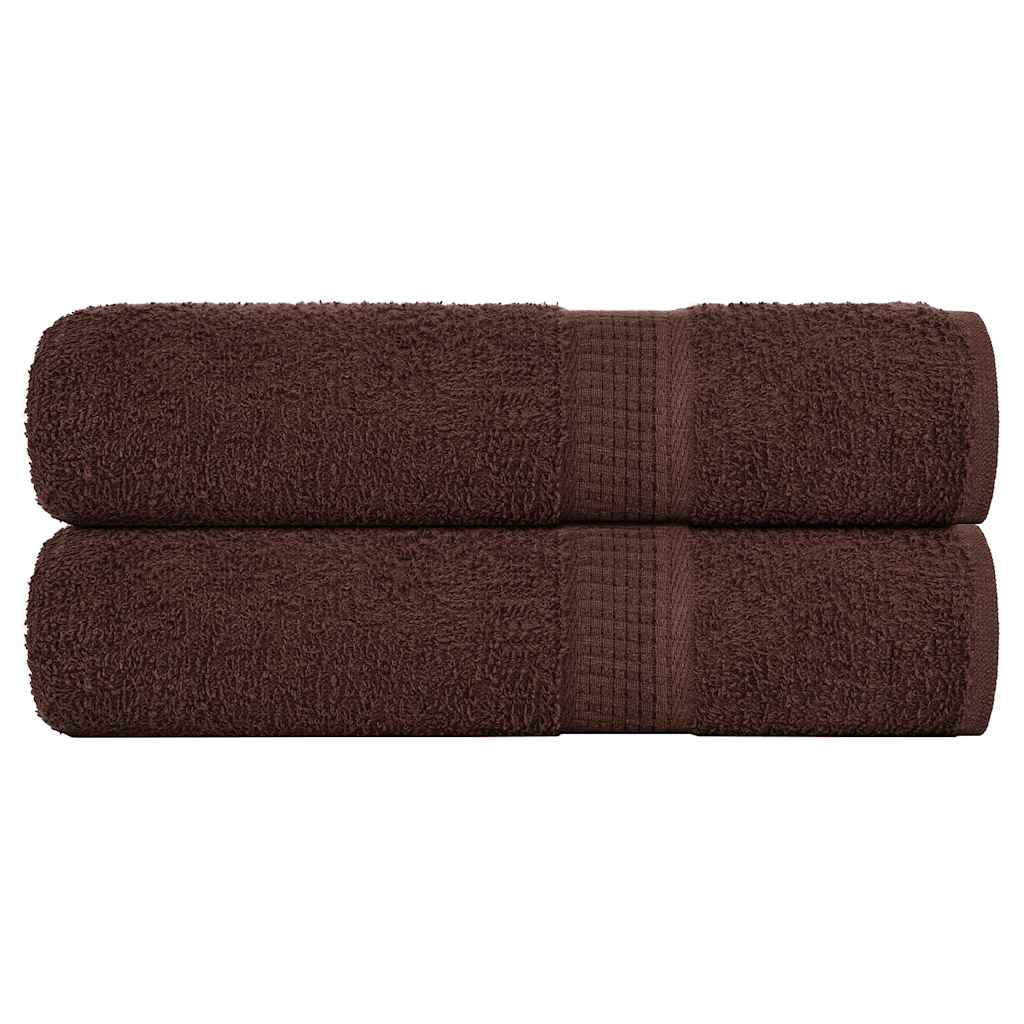 Toallas Vidaxl 2 st 50x100 cm 360 g m² 100% de algodón marrón