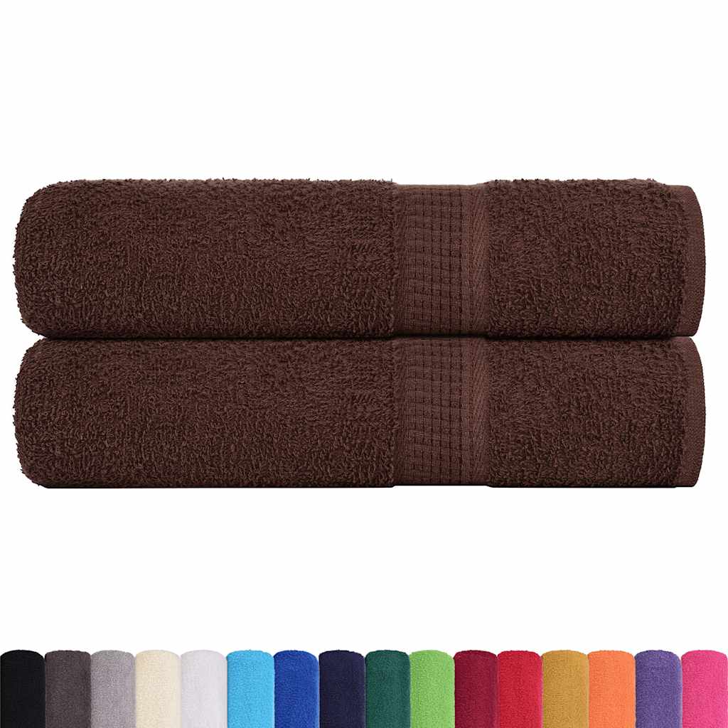 Toallas Vidaxl 2 st 50x100 cm 360 g m² 100% de algodón marrón