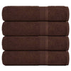 Asciugamani Vidaxl 4 ST 50x100 cm 360 g m² 100% di cotone marrone