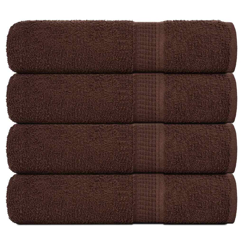 Asciugamani Vidaxl 4 ST 50x100 cm 360 g m² 100% di cotone marrone