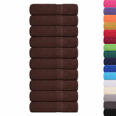 Toallas Vidaxl 10 st 50x100 cm 360 g m² 100% de algodón marrón