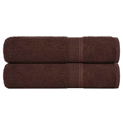 Toallas de ducha Vidaxl 2 st 70x140 cm 360 g m² 100% de algodón marrón