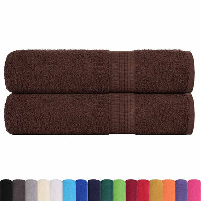 Toallas de ducha Vidaxl 2 st 70x140 cm 360 g m² 100% de algodón marrón