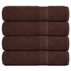 Vidaxl Asciugamani per doccia 4 ST 70x140 cm 360 g m² 100% di cotone marrone
