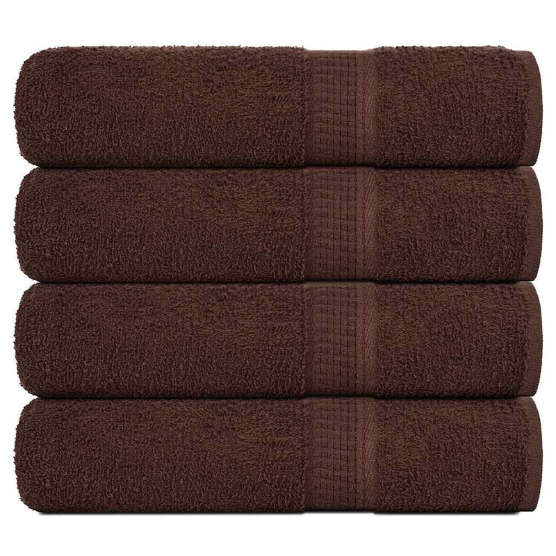 Vidaxl Asciugamani per doccia 4 ST 70x140 cm 360 g m² 100% di cotone marrone