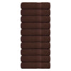 Vidaxl Asciugamani per doccia 10 ST 70x140 cm 360 g m² 100% di cotone marrone