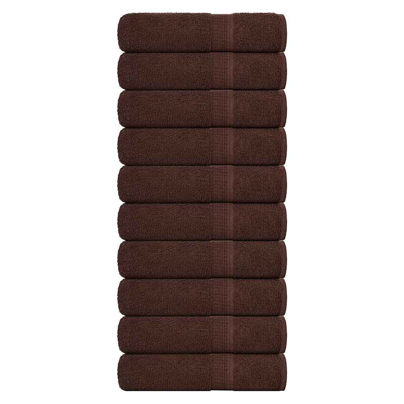 Vidaxl Asciugamani per doccia 10 ST 70x140 cm 360 g m² 100% di cotone marrone
