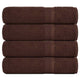 Toallas de baño Vidaxl 4 PC 100x150 cm 360 g m² 100% de algodón marrón
