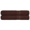 Vidaxl sauna asciugamani 2 ST 80x200 cm 360 g m² 100% di cotone marrone