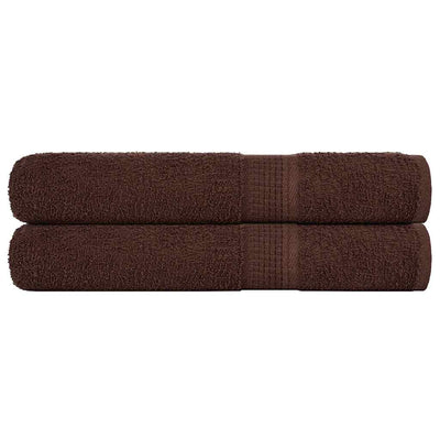 Toallas de sauna Vidaxl 2 st 80x200 cm 360 g m² 100% de algodón marrón