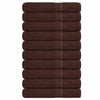 Asciugamani di sauna Vidaxl 10 ST 80x200 cm 360 g m² 100% di cotone marrone