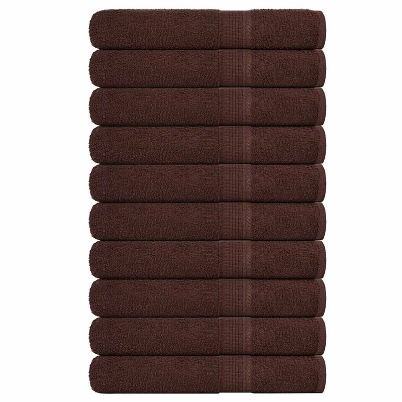 Asciugamani di sauna Vidaxl 10 ST 80x200 cm 360 g m² 100% di cotone marrone