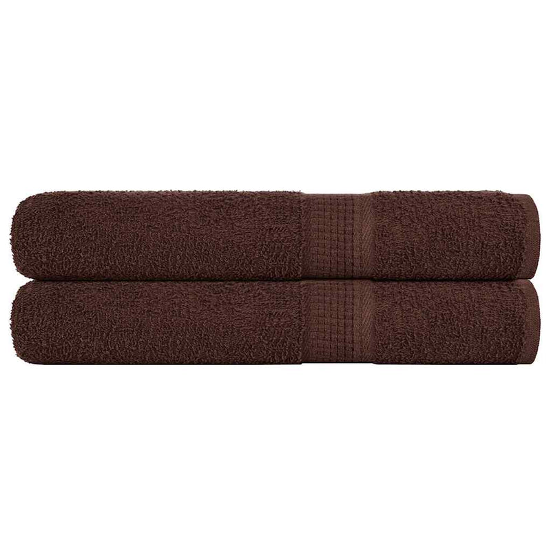 Asciugamani vidaxl 2 pezzi 100x200 cm 360 g m² 100% di cotone marrone