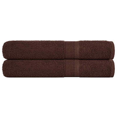 Toallas Vidaxl 2 pcs 100x200 cm 360 g m² 100% de algodón marrón