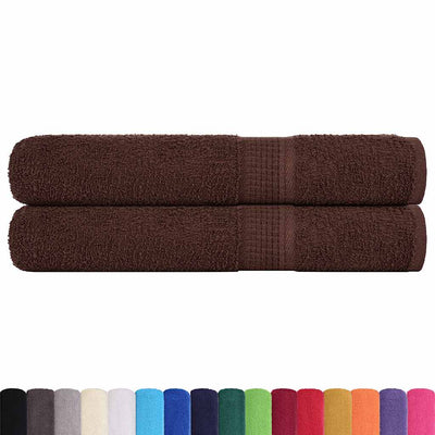 Toallas Vidaxl 2 pcs 100x200 cm 360 g m² 100% de algodón marrón