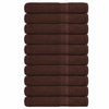 Asciugamani vidaxl 10 pezzi 100x200 cm 360 g m² 100% di cotone marrone