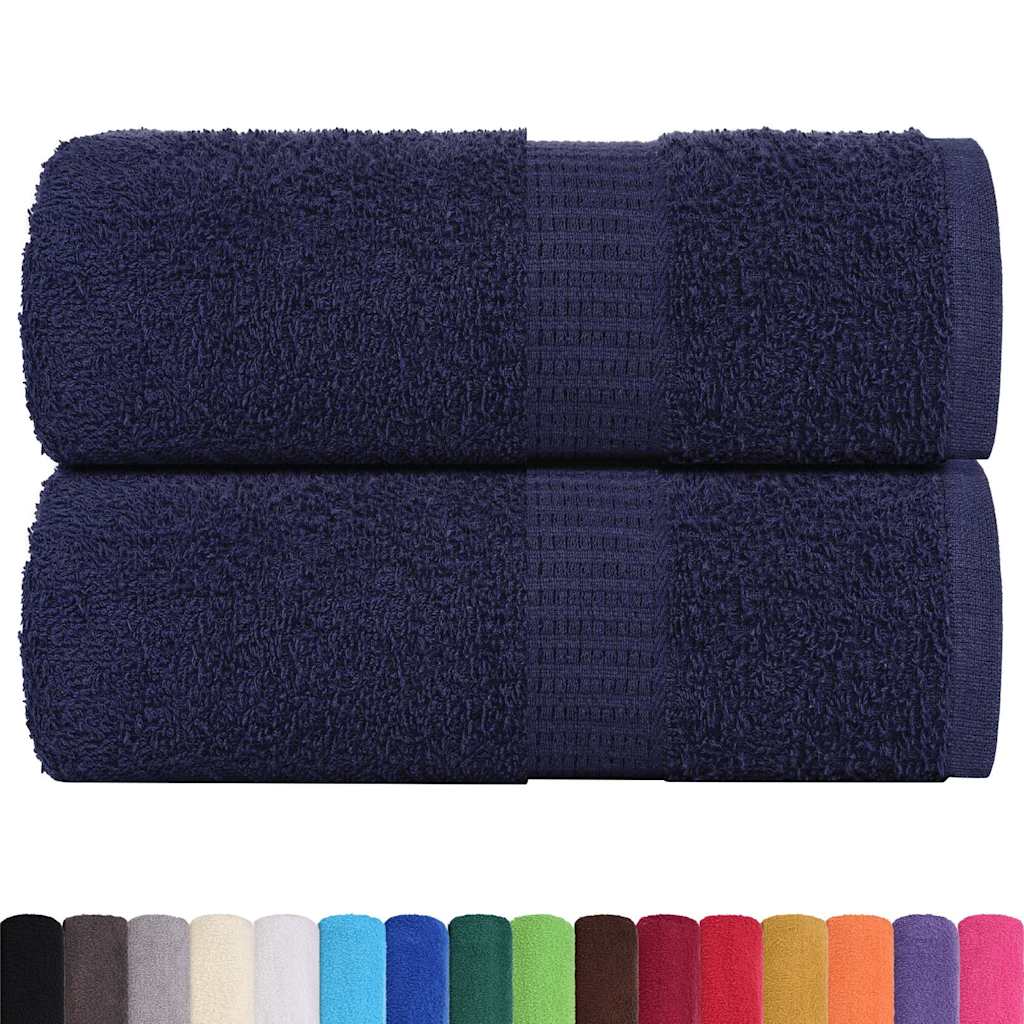 VIDAXL SALATURA DI SPAINE 2 ST 30x30 cm 360 g m² 100% cotone blu navy