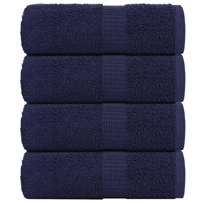 Toallitas de jabón Vidaxl 4 ST 30X30 cm 360 g m² 100% Algodón azul marino