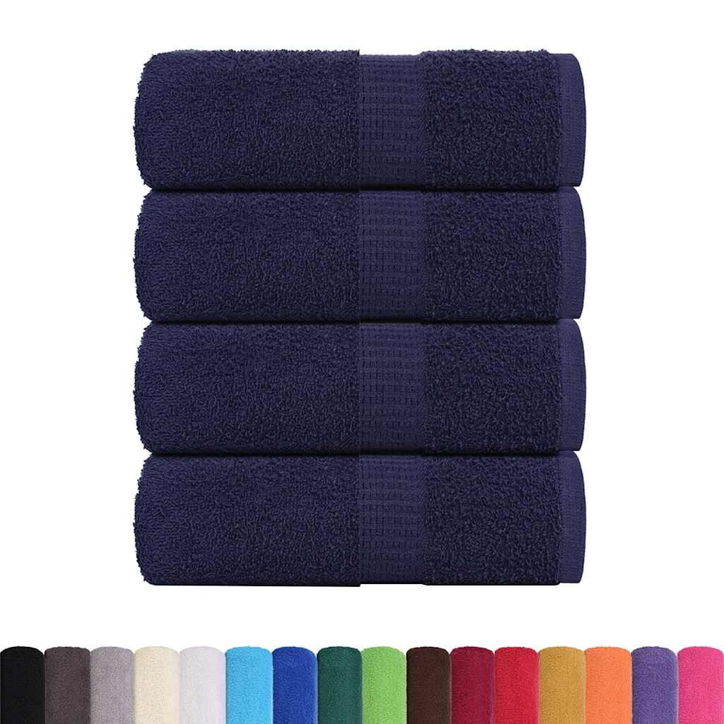 VIDAXL SALATURA DI SPAINS 4 ST 30x30 cm 360 g m² 100% cotone blu navy