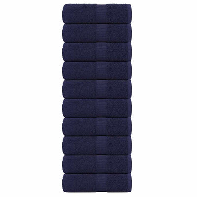 VIDAXL SALOPE SAPAGGIO 10 ST 30x30 cm 360 g m² 100% cotone blu navy