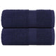 Toallitas invitadas de Vidaxl 2 pcs 30x50 cm 360 g m² 100% Algodón azul marino
