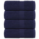 Toallitas invitadas de Vidaxl 4 pcs 30x50 cm 360 g m² 100% azul marino de algodón azul