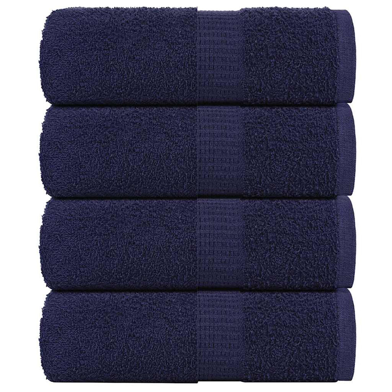 Vidaxl Guest Wipes 4 PCS 30x50 cm 360 g m² 100% Cotton Navy Blue