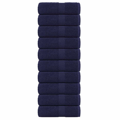 Vidaxl Guest Wipes da 10 pezzi 30x50 cm 360 g m² 100% cotone blu navy