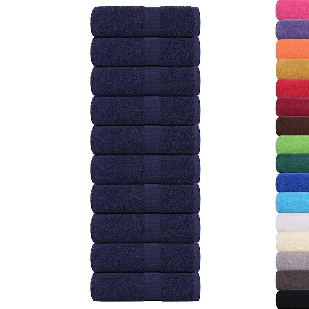 Vidaxl Guest Wipes da 10 pezzi 30x50 cm 360 g m² 100% cotone blu navy